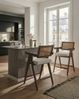 Set mit 2 Barstühlen AVA Holz Braun Hellbeige Bild 3