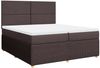 vidaXL Boxspringbett mit Matratze Dunkelbraun 200x200 cm Stoff 3294459 Bild 3