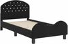 vidaXL Kinderbettgestell mit Kopfteil Schwarz 80 x 160 cm Samt 42011108 Bild 4