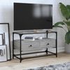 vidaXL TV-Schrank mit Glasplatte Grau Sonoma 80x35x51 cm Holzwerkstoff 846062 Bild 1
