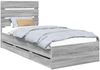 vidaXL Bettrahmen Graues Sonoma 90 x 200 cm Ingenieurs Holz 3411862 Bild 2