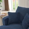 1-Sitzer Schlafsessel H 82 x T 100 x B 166 cm aus Cord in Blau, vielseitig als Chaiselongue nutzbar Bild 5