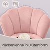 SONGMICS Drehbarer Schminktischstuhl, höhenverstellbarer Polsterstuhl mit Blütenblatt-Rückenlehne, Fleece, bis 110 kg, rosa Bild 4
