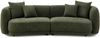 Sofa 2-Sitzer 268x91x80 grün meliert LUCA Bild 4