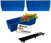BURI 10 Euro-Paletten Blumenkästen-Einsätze inkl. Bewässerungsmatte | 37,3cm Blau | Pflanzkasten für Europalette Palette | Balkonkasten | Blumentopf | aus stabilen Kunststoff | Made in Germany Bild 2