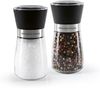 GOURMETmaxx Salz- & Pfeffermühle Kompakt 2er-Set transparent/schwarz Bild 1