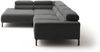 KAWOLA Sofa DELIA Ecksofa XL Cord grau Recamiere links 74 x 219 x 312 cm Bild 5