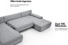 WERK2 Wohnlandschaft Amalfi, B/T: 348/188 cm, in Cord mit Schlaffunktion & Bettkasten, modernes XXL Design, U-Form Bild 3