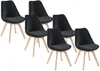 Vente-unique - JODY Stuhl SamtStoff Schwarz - B 58 cm x H 82 cm x L 49 cm Bild 2