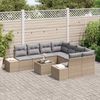 vidaXL Sofa Set mit Kissen 9 pcs Beige Poly Rattan 3347000 Bild 3