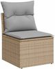 vidaXL Sofa Set mit Kissen 9 pcs Beige Poly Rattan 3347000 Bild 5