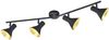 LED Deckenstrahler Metall Schwarz Gold 4-flammig, Breite 84,5cm Bild 2