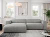 Ecksofa PASADENA, freistehendes Ecksofa, breite Armlehnen, Federsitz - links - Hellgrau Stoff Bild 2
