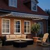 vidaXL Manuelle Gelenkarmmarkise mit LEDs Anthrazit und Weiß 3,5 x 2 m 3419215 Bild 3