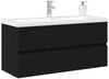 vidaXL Waschbeckenschrank Schwarz Eichen-Optik 100 x 39 x 62 cm 3333145 Bild 3