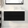 vidaXL Waschbeckenschrank Schwarz Eichen-Optik 100 x 39 x 62 cm 3333145 Bild 4