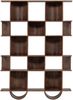 Bücherregal Mangoholz minimalistisch, modern offen, nussbaumfarben, viel Stauraum 180x130 cm Bild 3