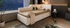 Polsterbett 90x200 cm, Samtbezug mit hydraulischem Bettkasten, USB‑C-Ladefunktion und Leselampe，Beige Bild 4