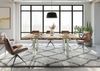 Esstisch Mango 200x100x76 natur lackiert / Epoxid schwarz, U-Beine silber matt EPOXY Bild 4