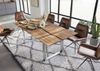 Esstisch Mango 200x100x76 natur lackiert / Epoxid schwarz, U-Beine silber matt EPOXY Bild 3