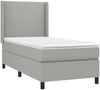 vidaXL Boxspringbett mit Matratze & LED Hellgrau 90x190 cm Stoff 3138117 Bild 4
