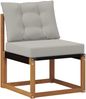 vidaXL Outdoor-Sofagarnitur mit Kissen 9 pcs Natürlich und Hellgrau 3369054 Bild 5