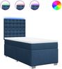 vidaXL Boxspringbett mit Matratze Blau 90x190 cm Stoff 3292663 Bild 2