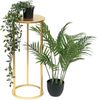 DanDiBo Blumenhocker Metall Gold Rund 60 cm Blumenständer Beistelltisch 96510 M Blumensäule Modern Pflanzenständer Pflanzenhocker Bild 5
