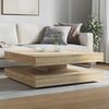 vidaXL Couchtisch 360-Grad Drehbar Sonoma-Eiche 90x90x34,5 cm 3321353 Bild 3