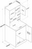 Dmora Großer Mehrzweckschrank Marty, Multifunktionale Möbel, Schuhschrank, Besenschrank, 70x73h184 cm, Weiß und Walnuss Bild 3