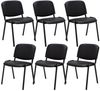 6er Set Besucherstuhl Ken Kunstleder, schwarz Bild 2