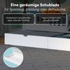 Bellabino 'Vils' Kinderbett 90x200 cm mit Matratze und großer Schublade, weiß, Kiefer Massivholz, Montessori Bett mit Stauraum, mit abnehmbarem Rausfallschutz und Lattenrost Bild 5