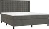 vidaXL Boxspringbett mit Matratze & LED Dunkelgrau 180x200 cm Samt 3139818 Bild 5