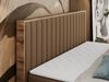 Boxspringbett mit dekorativem Kopfteil und zwei Bettkästen, Eiche Holzrahmen - ALBERO 4 - 120x200 cm - Braun Kunstleder - H3 Bild 4