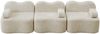 Modulares Sofa aus Samt in Wellenform, 288x98x70 cm, beige, ohne Montage Bild 5