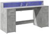 vidaXL LED-Schreibtisch Betongrau 160x55x91 cm Holzwerkstoff 3309432 Bild 5