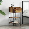 vidaXL Nachttisch mit Schubladen Braun 33,5 x 36 x 70 cm Holzwerkstoff 871236 Bild 4