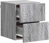 vidaXL Wandmontierter Nachttisch Grau Sonoma 34,5 x 33 x 40 cm 898817 Bild 2