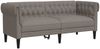 vidaXL Chesterfield-Sofa 2-Sitzer Taupe Stoff 372552 Bild 2