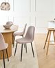 Esszimmerstuhl 4er Set CRANDALL Stoff Beige Bild 3