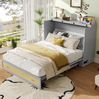 Bett 140x200 cm mit Stauraum und USB-Anschluss – umbaubares Plattformbett ohne Matratze Bild 4