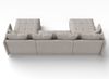 AX LIVING Beige Sofa U Form mit Schlaffunktion Veliro U, 345 cm breit Bild 4