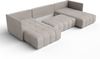 AX LIVING Beige Sofa U Form mit Schlaffunktion Veliro U, 345 cm breit Bild 5