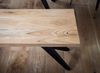 FineBuy Esszimmerbank Akazie Massivholz Metall Loft-Style, Esstischbank Holzbank Massiv ohne Lehne, Küchenbank Essbank Industrial, Sitzbank Esszimmer Bild 4