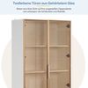 Vitrine 160x40x160 cm mit LED-Beleuchtung 16 Farben, Highboard mit Glasfronten Bild 4