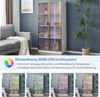 Vitrine 160x40x160 cm mit LED-Beleuchtung 16 Farben, Highboard mit Glasfronten Bild 2