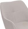 6er-Set Esszimmerstuhl HWC-O47, Küchenstuhl Armlehne, drehbar Auto-Return, Stoff/Textil (270g/m²) ~ cremeweiß Bild 5