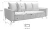 Schlafsofa Sofa 3-Sitzer FLORENCE Stoff Element Braun Bild 5