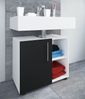 VCM Badmöbel Waschbeckenunterschrank Flandu 917653 Weiß / Schwarz H. 51 x B. 60 x T. 30 cm Bild 4