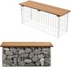 Gabionenbank Friesland WPC 100x45x30 cm Teakholzfarben pro. tec Bild 3